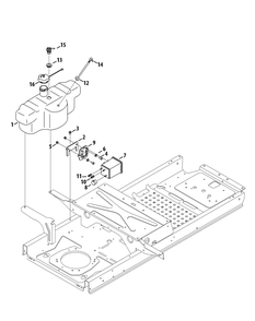 Fuel Tank (Ca Models) Diagram and Parts List for RZT-L46KH (Carb-17ARCACN209-17ARCACN210)(2015) Cub Cadet Lawn Tractor